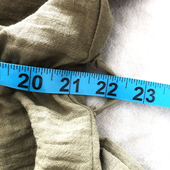 Olive Green Midi Dress with Woven Belt - Picture 6 of 8